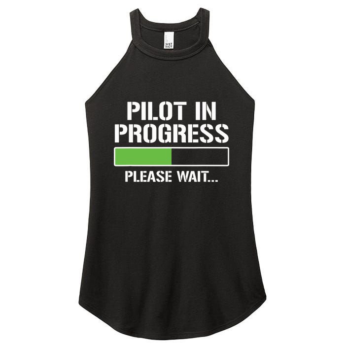 Pilot In Progress Funny Flight School Student Women's Perfect Tri Rocker Tank