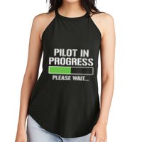 Pilot In Progress Funny Flight School Student Women's Perfect Tri Rocker Tank