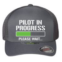 Pilot In Progress Funny Flight School Student Flexfit Unipanel Trucker Cap