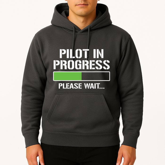 Pilot In Progress Funny Flight School Student Hoodie