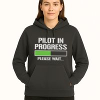 Pilot In Progress Funny Flight School Student Hoodie
