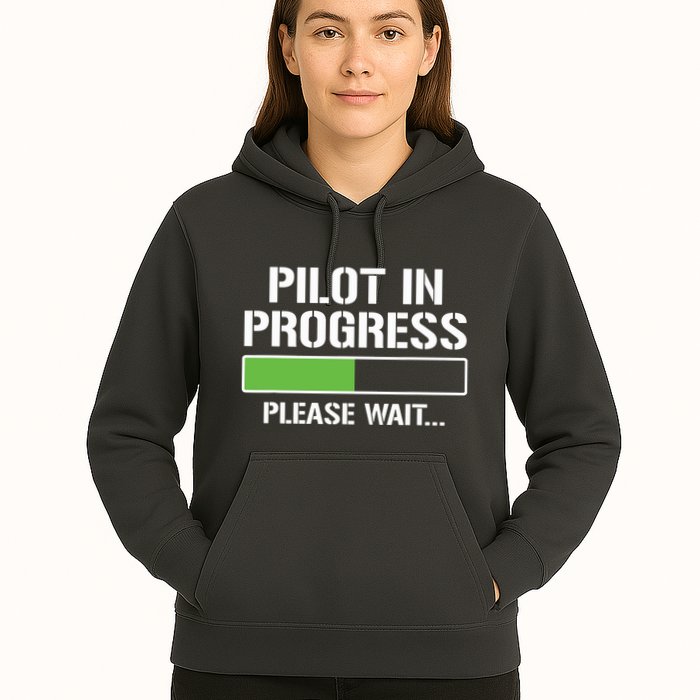 Pilot In Progress Funny Flight School Student Hoodie