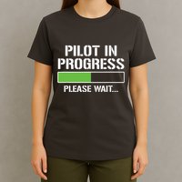 Pilot In Progress Funny Flight School Student T-Shirt