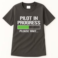 Pilot In Progress Funny Flight School Student Tall T-Shirt