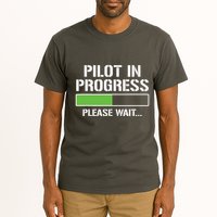 Pilot In Progress Funny Flight School Student Tall T-Shirt