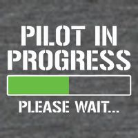Pilot In Progress Funny Flight School Student 7-Panel Snapback Hat