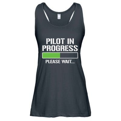 Pilot In Progress Funny Flight School Student Ladies Essential Flowy Tank