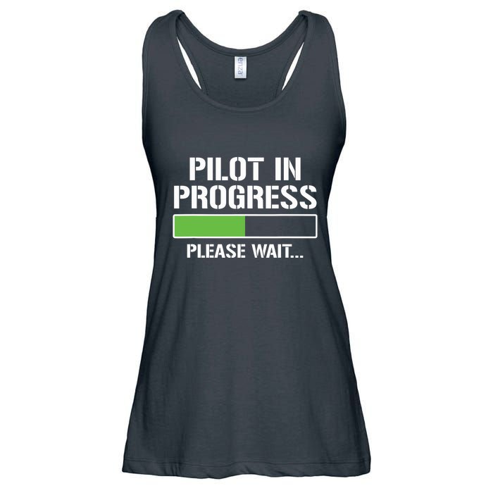 Pilot In Progress Funny Flight School Student Ladies Essential Flowy Tank