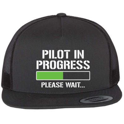 Pilot In Progress Funny Flight School Student Flatbill Hat