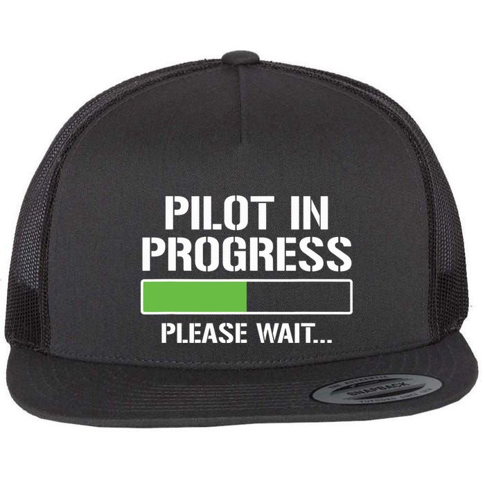 Pilot In Progress Funny Flight School Student Flatbill Hat