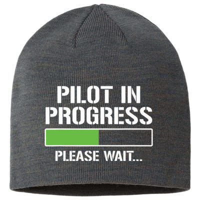 Pilot In Progress Funny Flight School Student Sustainable Beanie