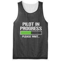 Pilot In Progress Funny Flight School Student Mesh Reversible Basketball Jersey Tank
