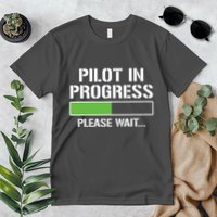 Pilot In Progress Funny Flight School Student Premium T-Shirt