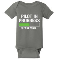 Pilot In Progress Funny Flight School Student Baby Bodysuit