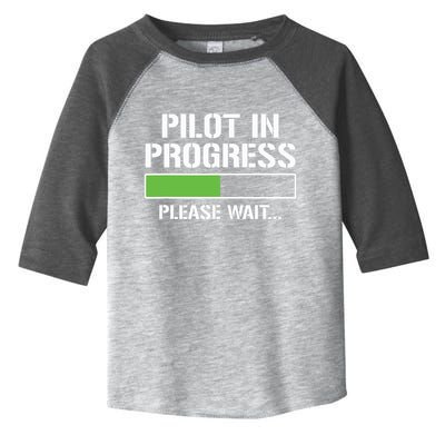 Pilot In Progress Funny Flight School Student Toddler Fine Jersey T-Shirt