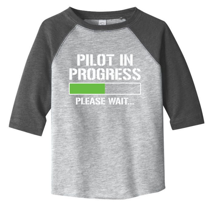 Pilot In Progress Funny Flight School Student Toddler Fine Jersey T-Shirt