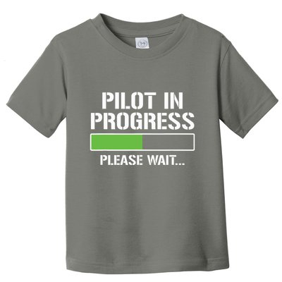 Pilot In Progress Funny Flight School Student Toddler T-Shirt