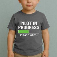 Pilot In Progress Funny Flight School Student Toddler T-Shirt