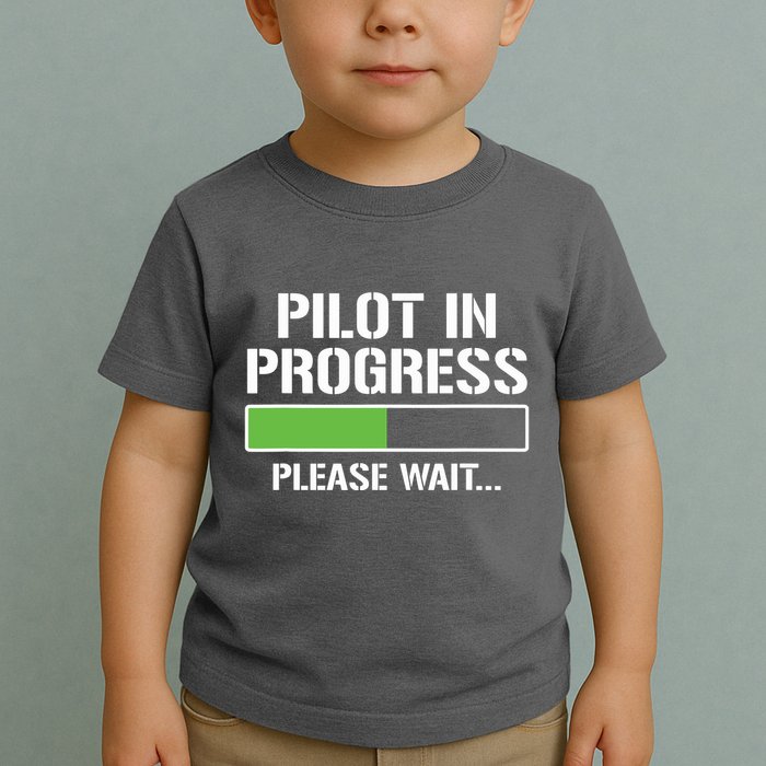 Pilot In Progress Funny Flight School Student Toddler T-Shirt
