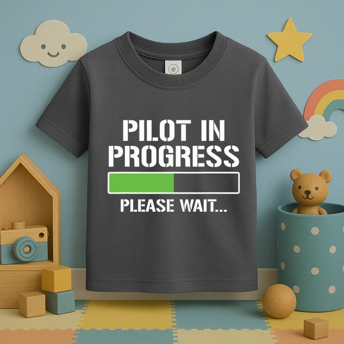 Pilot In Progress Funny Flight School Student Toddler T-Shirt