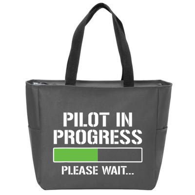 Pilot In Progress Funny Flight School Student Zip Tote Bag