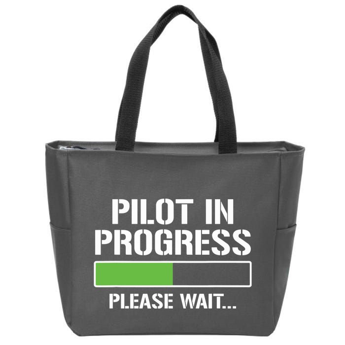 Pilot In Progress Funny Flight School Student Zip Tote Bag