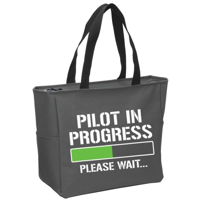 Pilot In Progress Funny Flight School Student Zip Tote Bag