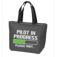 Pilot In Progress Funny Flight School Student Zip Tote Bag