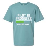 Pilot In Progress Funny Flight School Student Sueded Cloud Jersey T-Shirt