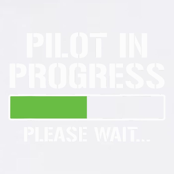 Pilot In Progress Funny Flight School Student Garment-Dyed Sweatshirt