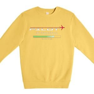 Pilot In Progress Funny Future Pilot Aviation Airplane Gift Premium Crewneck Sweatshirt