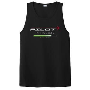 Pilot In Progress Funny Future Pilot Aviation Airplane Gift PosiCharge Competitor Tank