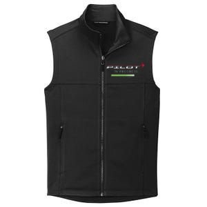 Pilot In Progress Funny Future Pilot Aviation Airplane Gift Collective Smooth Fleece Vest