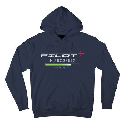 Pilot In Progress Funny Future Pilot Aviation Airplane Gift Hoodie