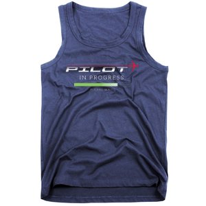 Pilot In Progress Funny Future Pilot Aviation Airplane Gift Tank Top