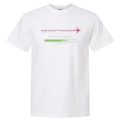 Pilot In Progress Funny Future Pilot Aviation Airplane Gift Garment-Dyed Heavyweight T-Shirt