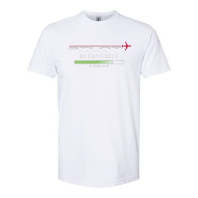 Pilot In Progress Funny Future Pilot Aviation Airplane Gift Softstyle CVC T-Shirt