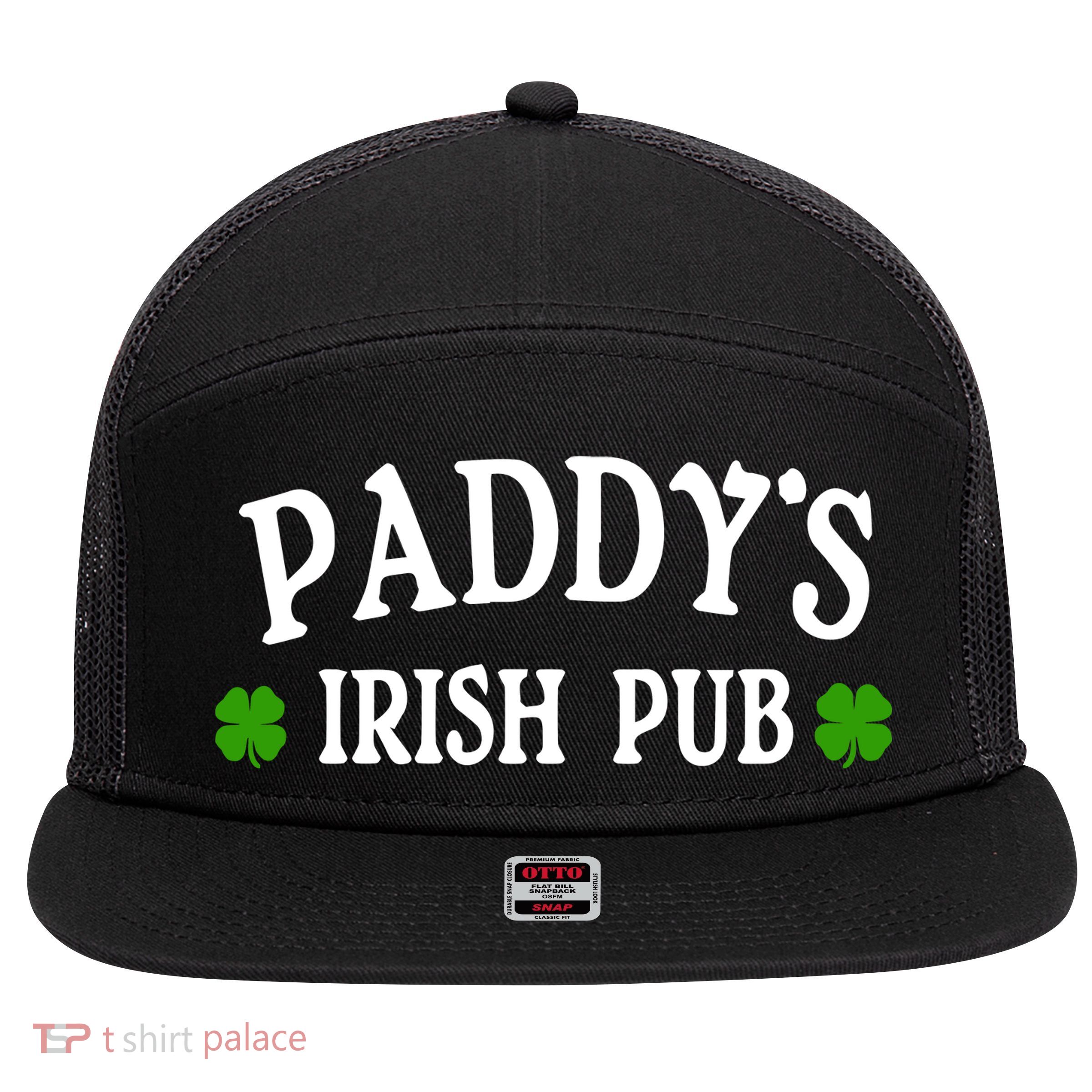 Paddy's Irish Pub St. Patrick's Day 7 Panel Mesh Trucker Snapback Hat