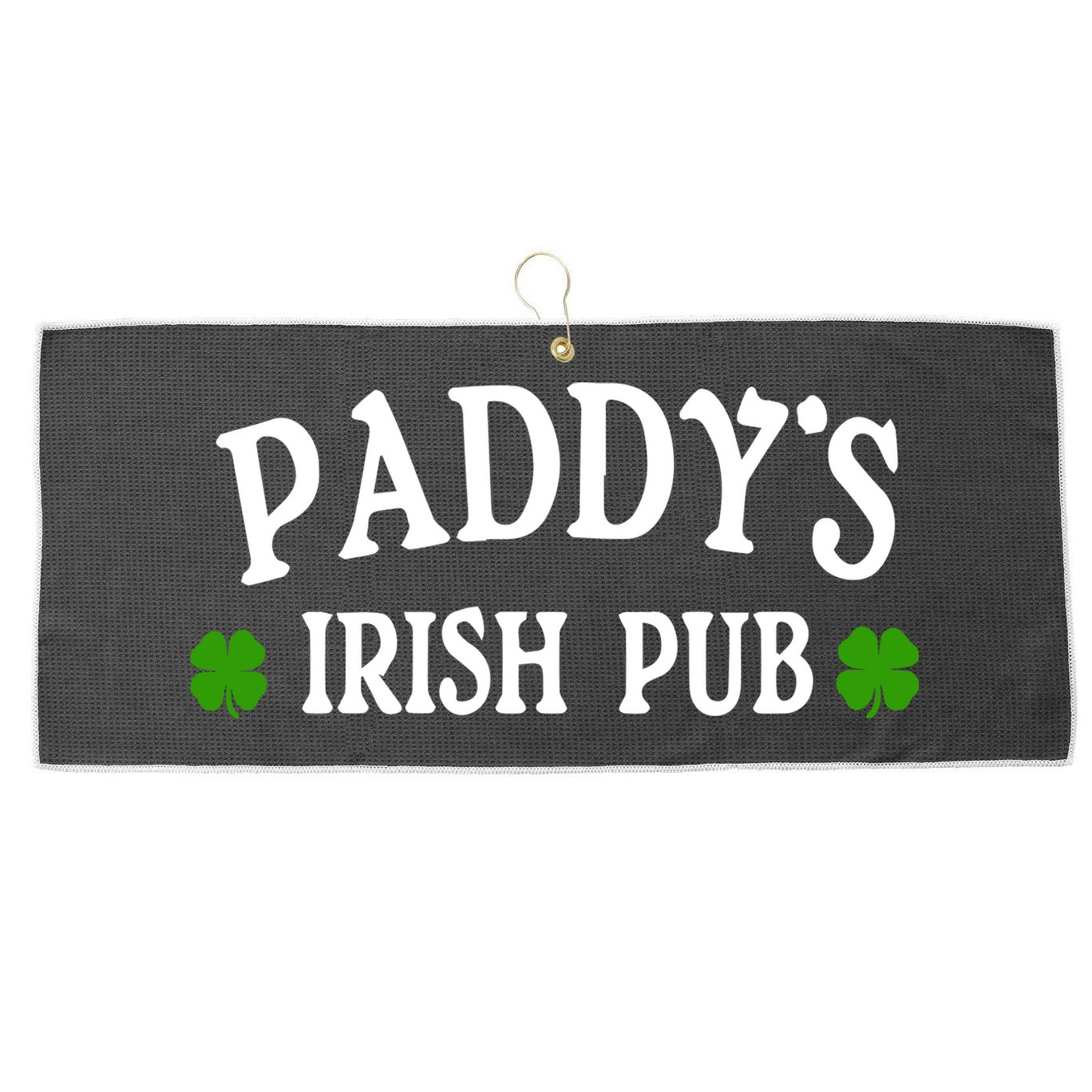 Paddy's Irish Pub St. Patrick's Day Large Microfiber Waffle Golf Towel