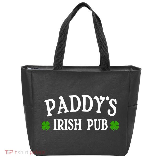 Paddy's Irish Pub St. Patrick's Day Zip Tote Bag
