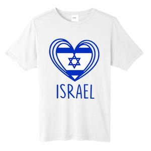 Patriotic Israel Pride Israeli Heart Flag Israel Tall Fusion ChromaSoft Performance T-Shirt