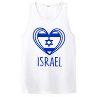 Patriotic Israel Pride Israeli Heart Flag Israel PosiCharge Competitor Tank