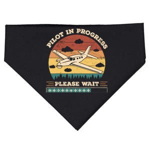 Pilot In Progress Please Wait Funny Aviation Future Pilots USA-Made Doggie Bandana