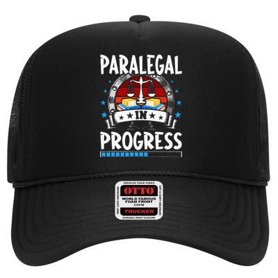 Paralegal In Progress Trainee Student High Crown Mesh Back Trucker Hat