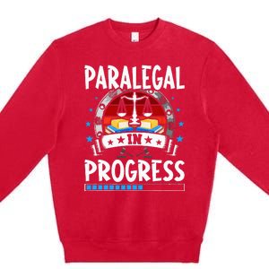 Paralegal In Progress Trainee Student Premium Crewneck Sweatshirt