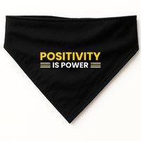 Positivity Is Power Typography USA-Made Doggie Bandana