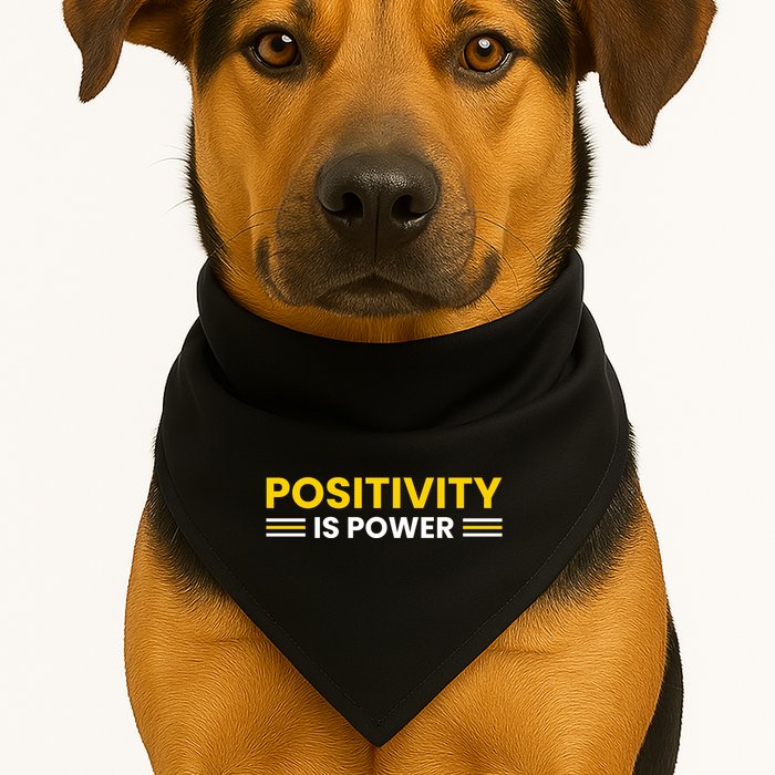 Positivity Is Power Typography USA-Made Doggie Bandana