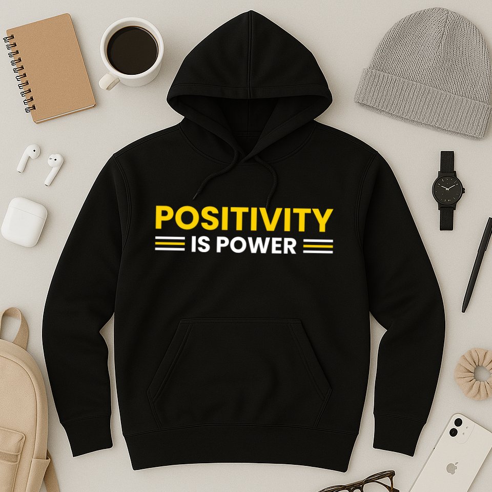Positivity Is Power Typography Hoodie