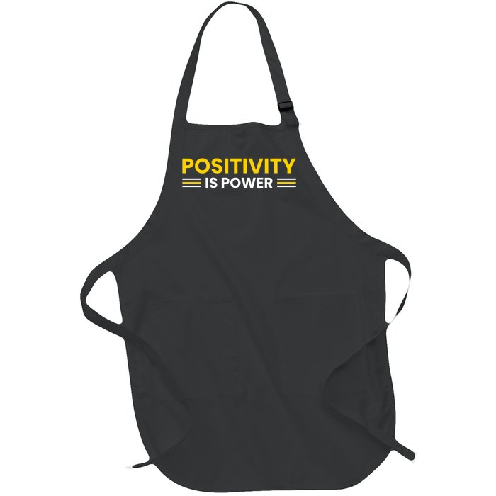 Positivity Is Power Typography Full-Length Apron With Pockets