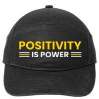 Positivity Is Power Typography 7-Panel Snapback Hat